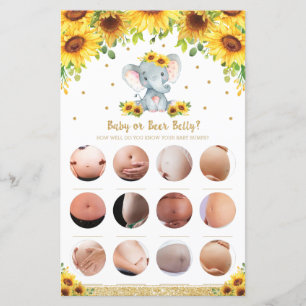 Sonnenblume Elephant Baby Bump oder Bierbauch Game