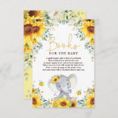 Sonnenblume Elephant Baby Duschbücher für Baby Begleitkarte (Vorne/Hinten)