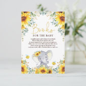 Sonnenblume Elephant Baby Duschbücher für Baby Begleitkarte (Stehend Vorderseite)