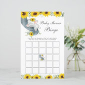 Sonnenblume Elephant Baby Dusche Bingo Spiel (Stehend Vorderseite)
