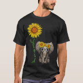Sonnenblume Elephant Geschenk TShirt (Vorderseite)