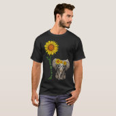Sonnenblume Elephant Geschenk TShirt (Vorne ganz)