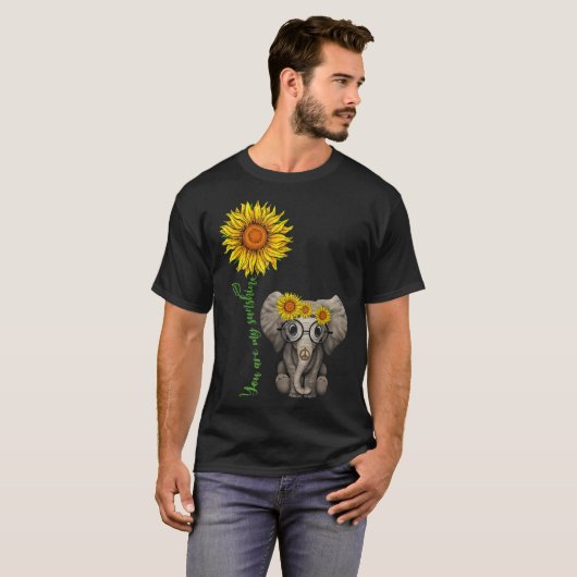 Sonnenblume Elephant Geschenk TShirt (Vorne ganz)
