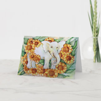 Sonnenblume Elephant Karte