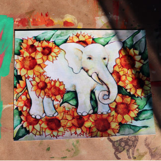 Sonnenblume Elephant Poster