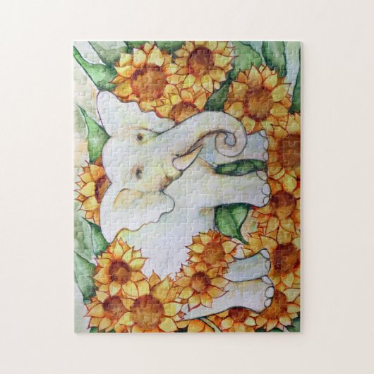 Sonnenblume Elephant Puzzle (Vertikal)