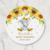 Sonnenblume Elephant Vielen Dank für Ihre Unterstü Geschenkanhänger (Rückseite)