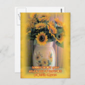 Sonnenblume Embrace Postkarte (Vorne/Hinten)