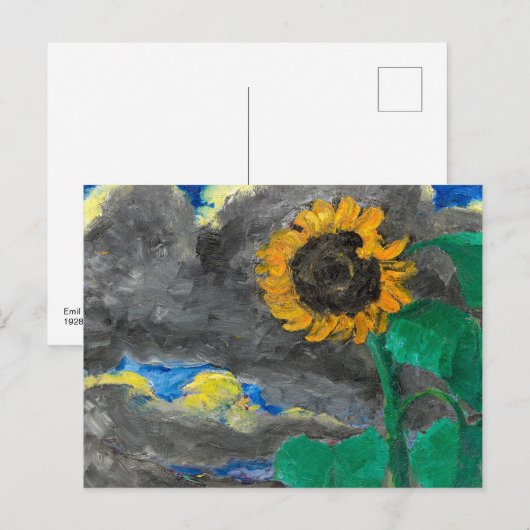 Sonnenblume | Emil Nolde | Postkarte (Vorne/Hinten)