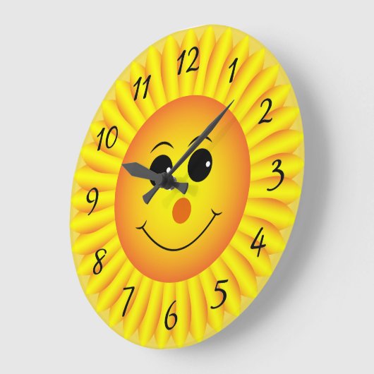Sonnenblume Emoji stellen gegenüber Große Wanduhr (Winkel)