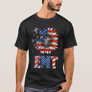 Sonnenblume Emt Krankenschwester Stethoskop Amerik T-Shirt