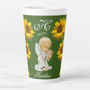 Sonnenblume Engel Floral Latte Tasse