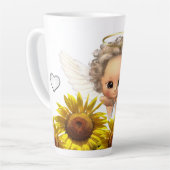 Sonnenblume Engel Latte Tasse (Linke Ecke)