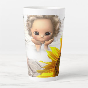 Sonnenblume Engel Latte Tasse
