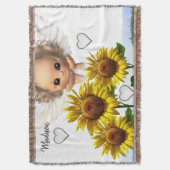 Sonnenblume Engel Throw Blanket Decke (Vorderseite Vertikal)