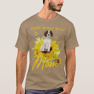 Sonnenblume Englisch Springer Spanische Mama Dog L T-Shirt