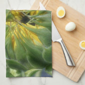 Sonnenblume entfaltet sich blumengeschmückt geschirrtuch (Viertel Falte)