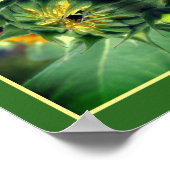 Sonnenblume Entfaltungsspiegel Abstrakt Poster (Ecke)