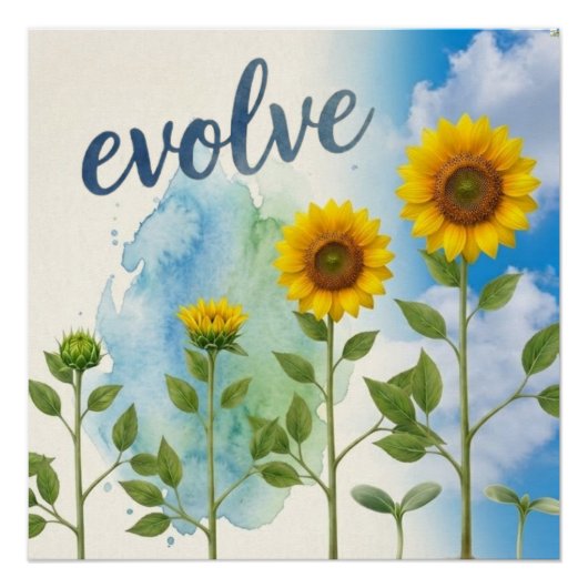Sonnenblume entwickeln poster (Vorderseite)