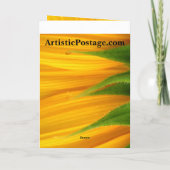 Sonnenblume erhält Brunnen-Karte Karte (Rückseite)