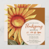 Sonnenblume, Erntedank Einladung (Vorne/Hinten)