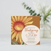 Sonnenblume, Erntedank Einladung (Stehend Vorderseite)