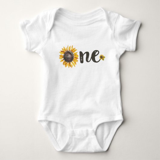 Sonnenblume-erste Geburtstags-Ausstattung Baby Strampler (Vorderseite)