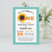 Sonnenblume Erster Geburtstag Einladung (Stehend Vorderseite)