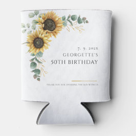 Sonnenblume Eukalyptus 50. Geburtstagsparty Dosenkühler