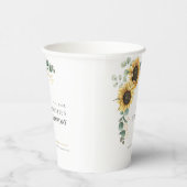 Sonnenblume Eukalyptus 50. Geburtstagsparty Pappbecher (Rechts)