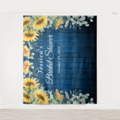 Sonnenblume Eukalyptus Brautparty Foto Hintergrund Wandteppich (Vorderseite)