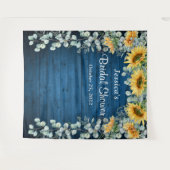 Sonnenblume Eukalyptus Brautparty Foto Hintergrund Wandteppich (Vorderseite (Horizontal))