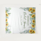 Sonnenblume Eukalyptus Brautparty Foto Hintergrund Wandteppich (Vorderseite (Horizontal))