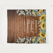 Sonnenblume Eukalyptus Brautparty Foto Hintergrund Wandteppich (Vorderseite (Horizontal))