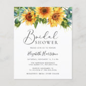 Sonnenblume Eukalyptus Bridal Dusche Einladung (Vorderseite)