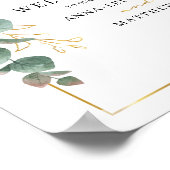 Sonnenblume Eukalyptus Geometric Begrüßung Poster (Ecke)