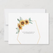 Sonnenblume Eukalyptus Geometric Save the Date (Rückseite)
