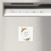 Sonnenblume Eukalyptus Geometric Save the Date Magnet (In Situ (Geschirrspüler))