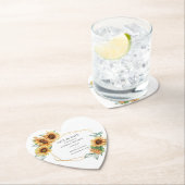 Sonnenblume Eukalyptus Geometric Save the Date Untersetzer (Vor Ort)