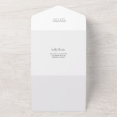 Sonnenblume Eukalyptus Geometric Script Wedding All In One Einladung (Außenbereich)