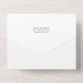 Sonnenblume Eukalyptus Geometric Script Wedding All In One Einladung (Rückseite)