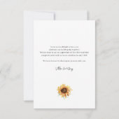 Sonnenblume Eukalyptus Geometric Wedding Dankeskarte (Rückseite)