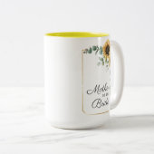 Sonnenblume Eukalyptus Geometrische Mutter der Bri Zweifarbige Tasse (VorderseiteRechts)