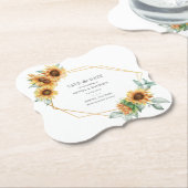 Sonnenblume Eukalyptus Greenery Geometric Rett Dat Untersetzer (angewinkelt)