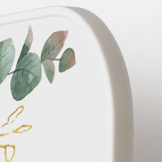 Sonnenblume Eukalyptus Script Name Botanisch Pickleball Schläger (Linke Seite)