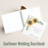 Sonnenblume Eukalyptus Wedding Gästebuch Notizblock