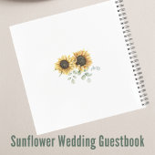 Sonnenblume Eukalyptus Wedding Gästebuch Notizblock