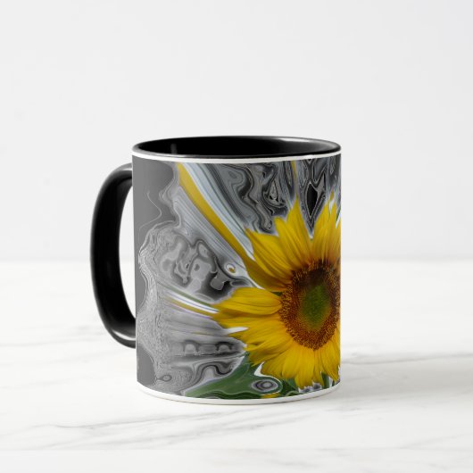 Sonnenblume-Explosion Tasse (Vorderseite Links)