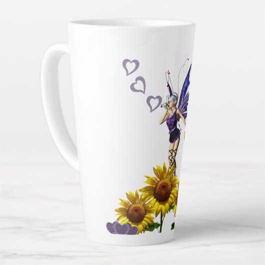 Sonnenblume Fairy Latte Tasse (Linke Ecke)
