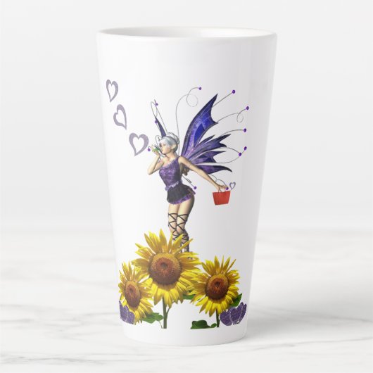 Sonnenblume Fairy Latte Tasse (Vorderseite)